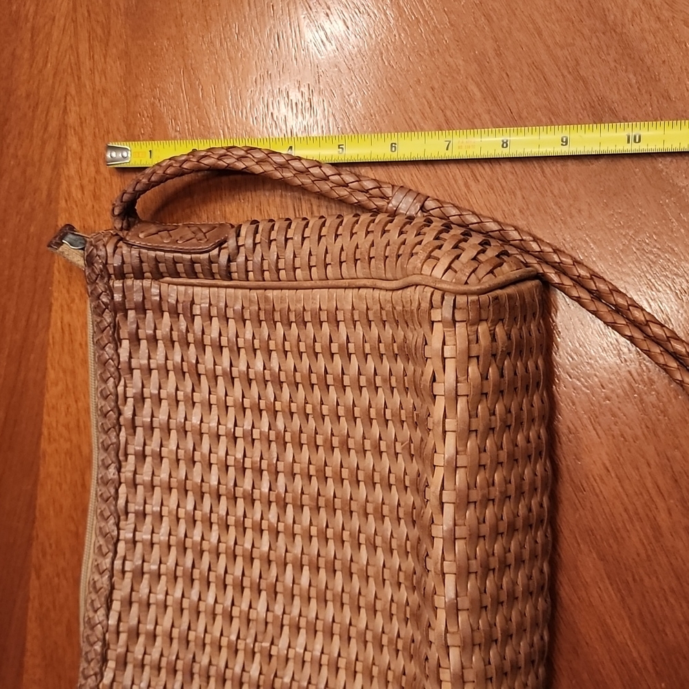 Woven Crossbody Bag in Light Brown - Picture 2 of 9